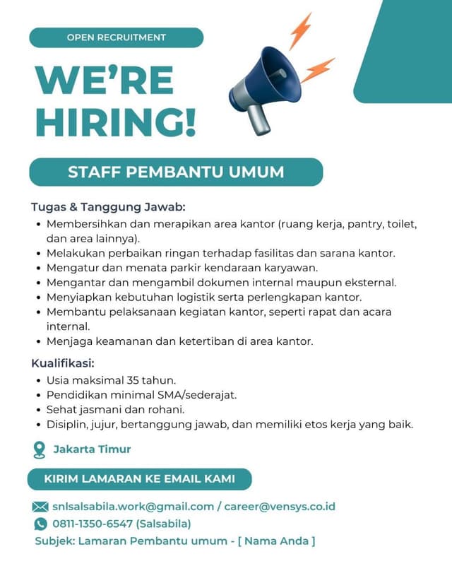 Poster Lowongan