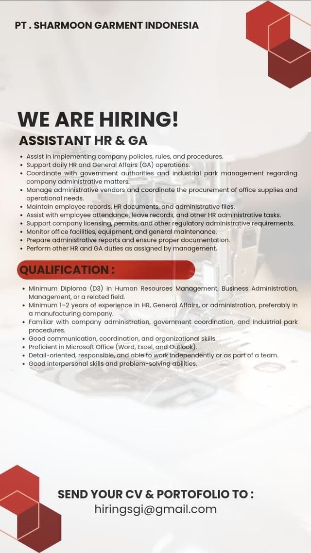 PT. SHARMOON GARMENT INDONESIA