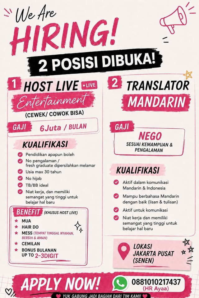 Poster Lowongan