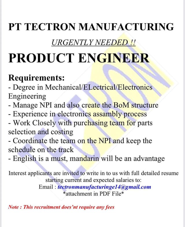 PT TECTRON MANUFACTURING