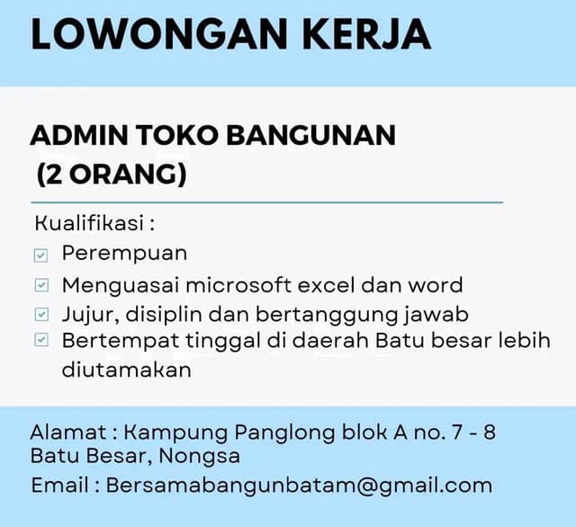 Poster Lowongan