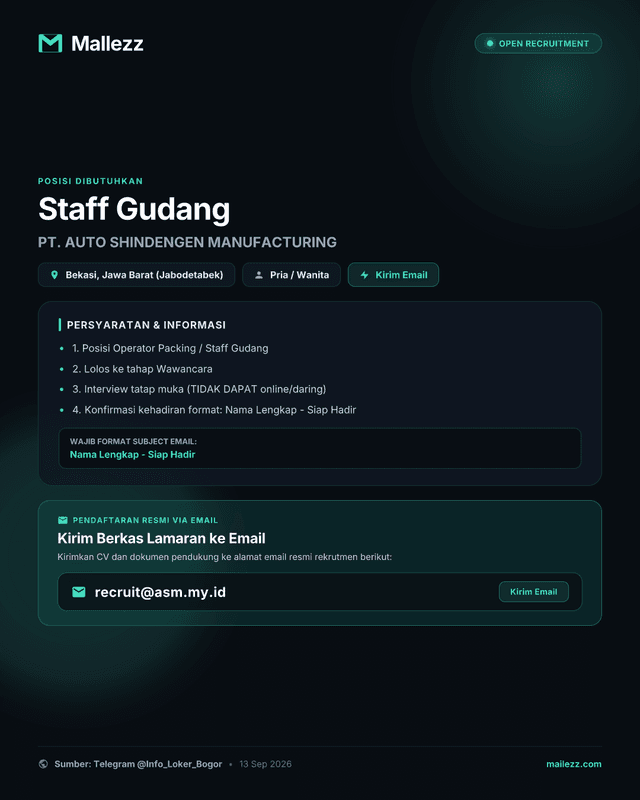 PT. AUTO SHINDENGEN MANUFACTURING