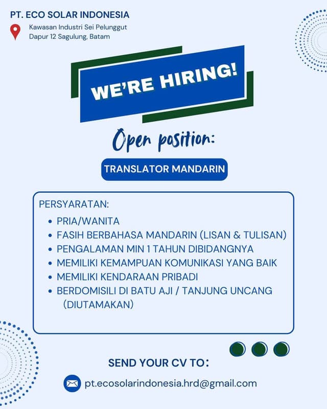 PT. ECO SOLAR INDONESIA