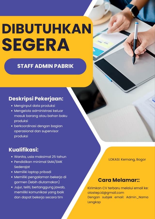 Poster Lowongan