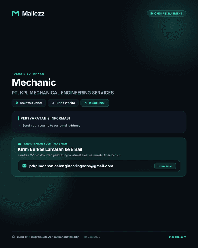 PT. KPL MECHANICAL ENGINEERING SERVICES