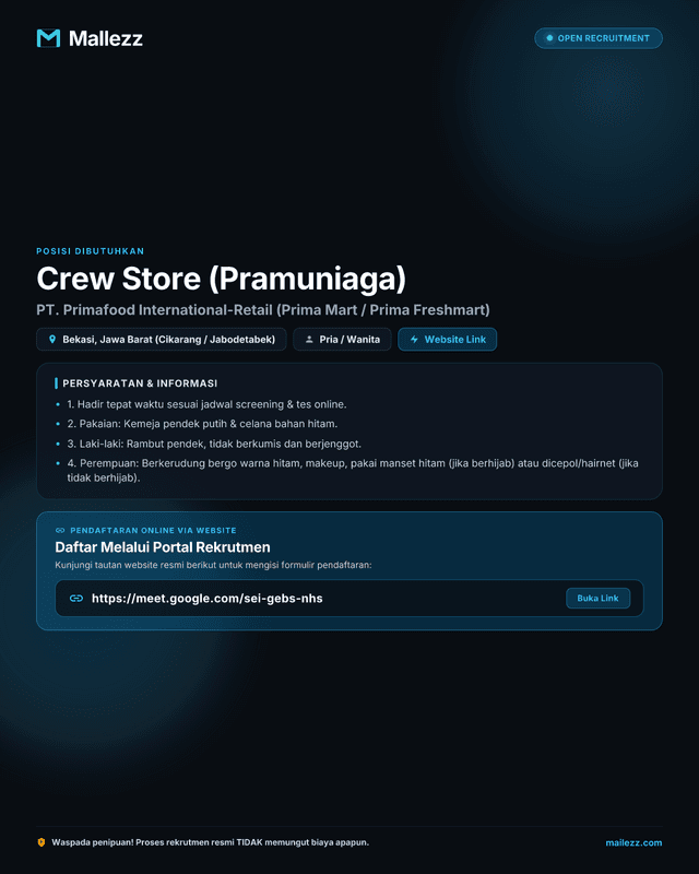 PT. Primafood International-Retail (Prima Mart / Prima Freshmart)