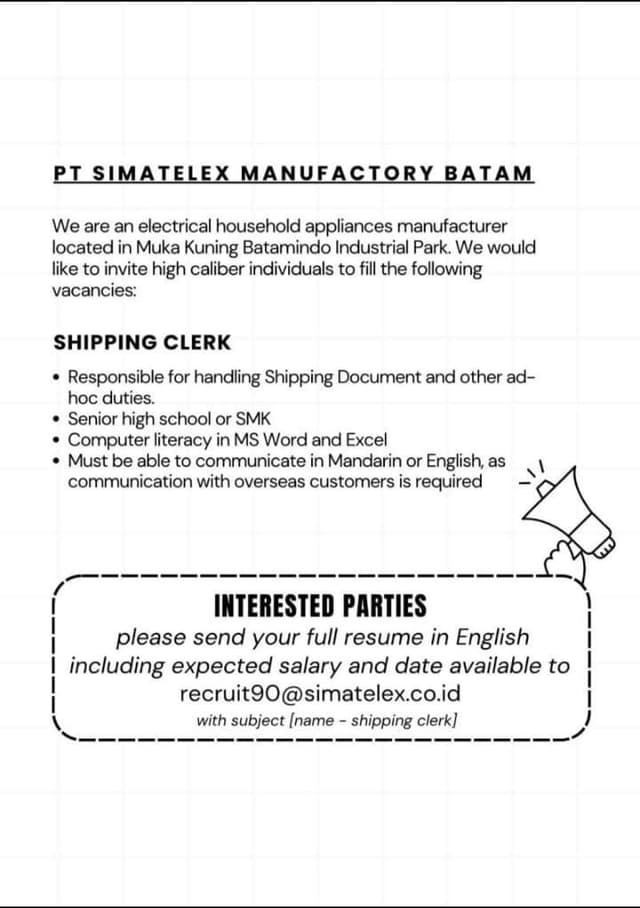 PT SIMATELEX MANUFACTORY BATAM