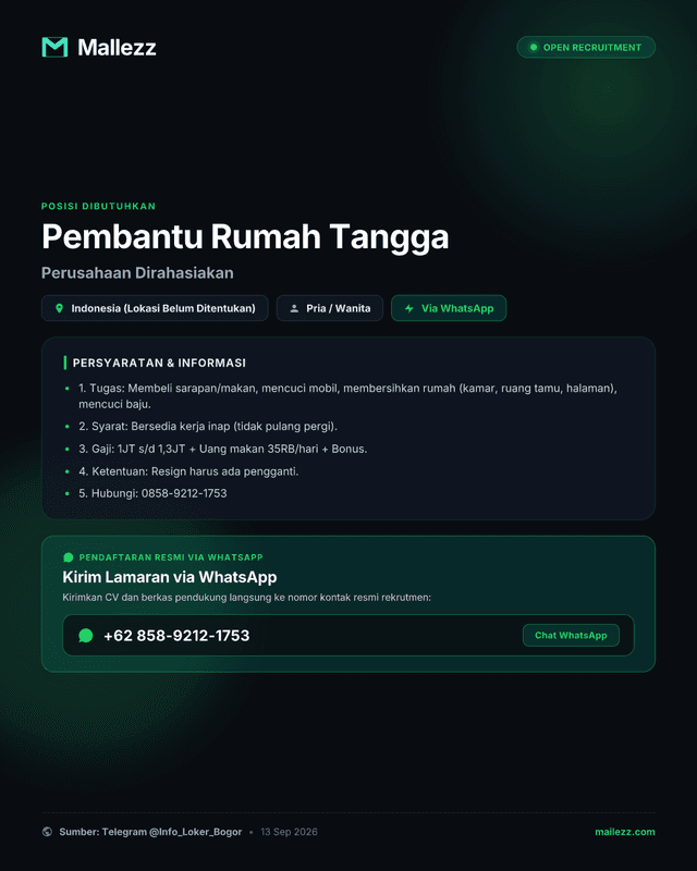 Poster Lowongan