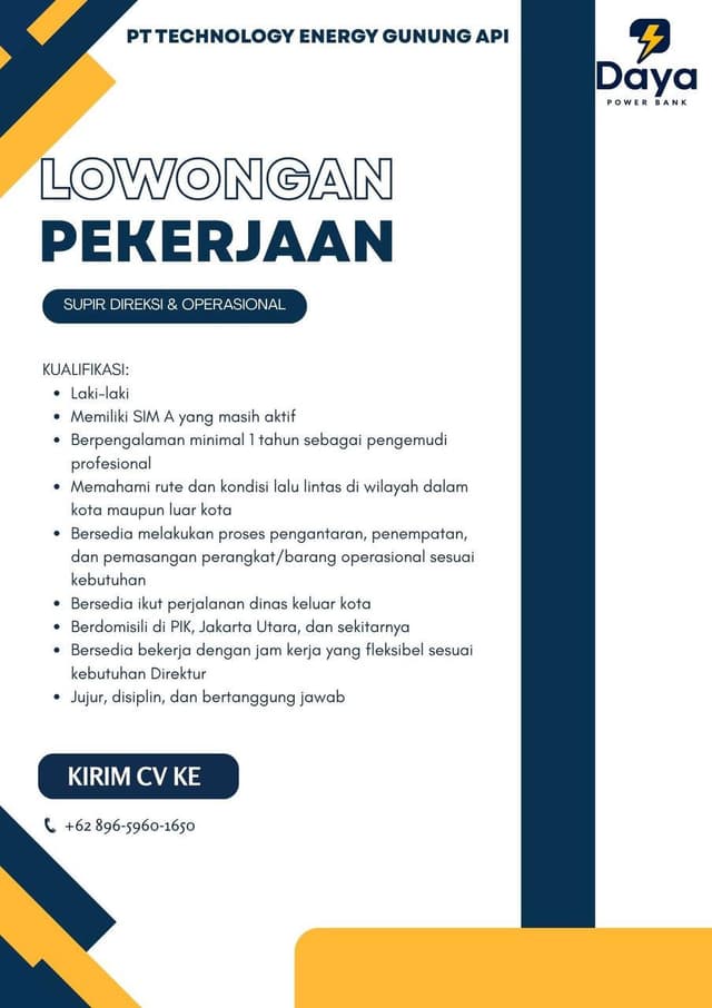 PT TECHNOLOGY ENERGY GUNUNG API