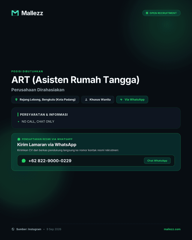 Poster Lowongan