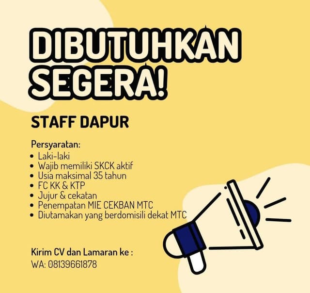 Poster Lowongan