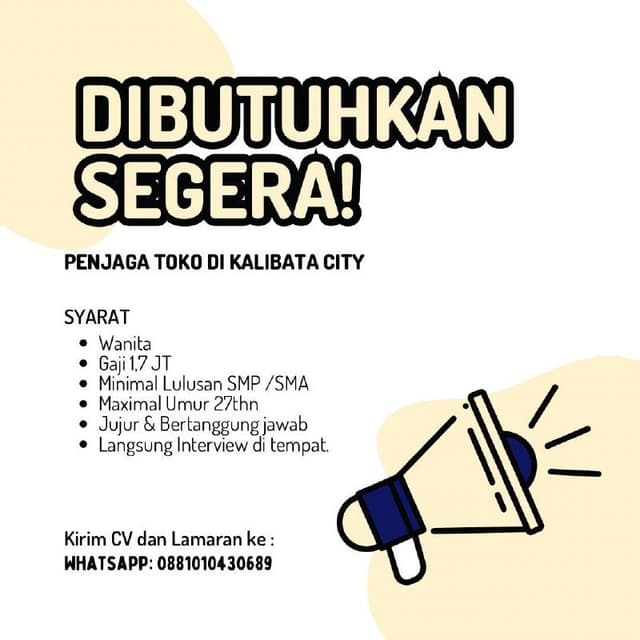 Poster Lowongan