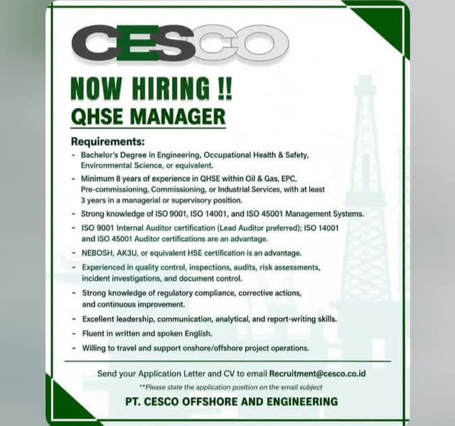 PT. CESCO OFFSHORE AND ENGINEERING