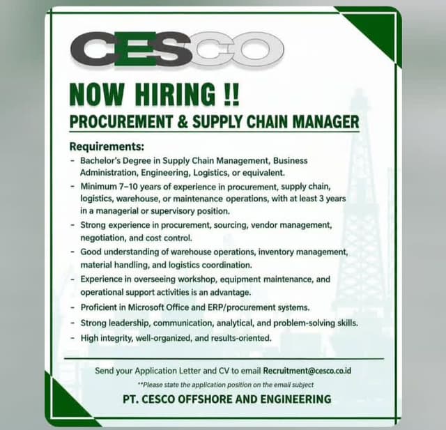 PT. CESCO OFFSHORE AND ENGINEERING