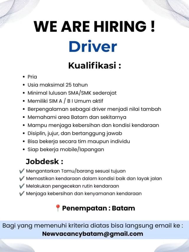 Poster Lowongan