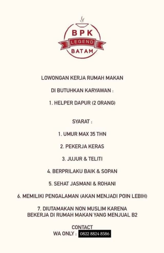 BPK LEGEND BATAM