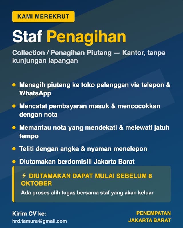 Poster Lowongan
