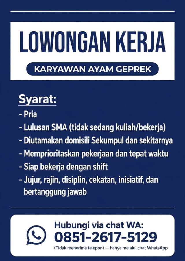 Poster Lowongan