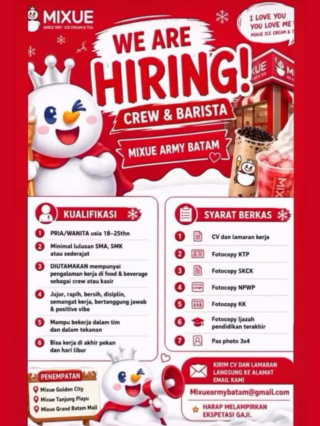 Mixue Army Batam