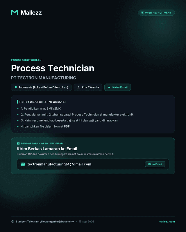 PT TECTRON MANUFACTURING