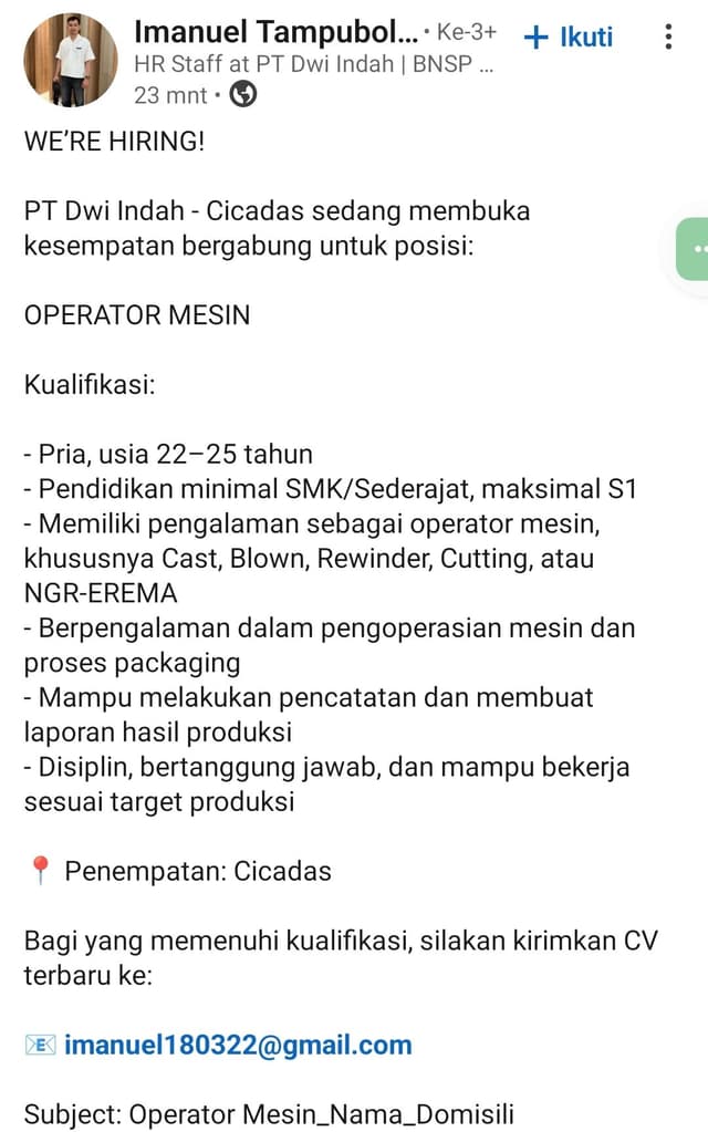 PT Dwi Indah