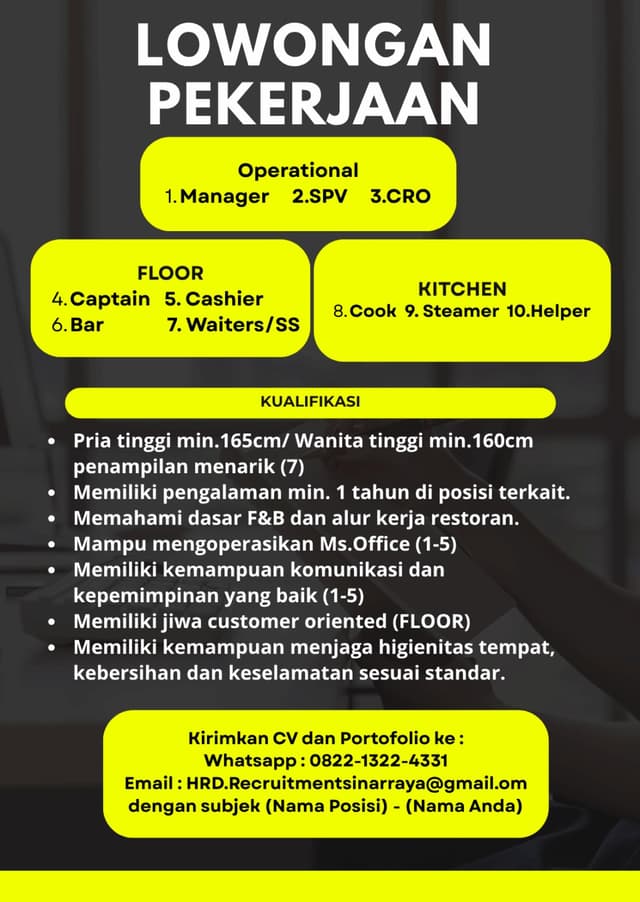 Poster Lowongan