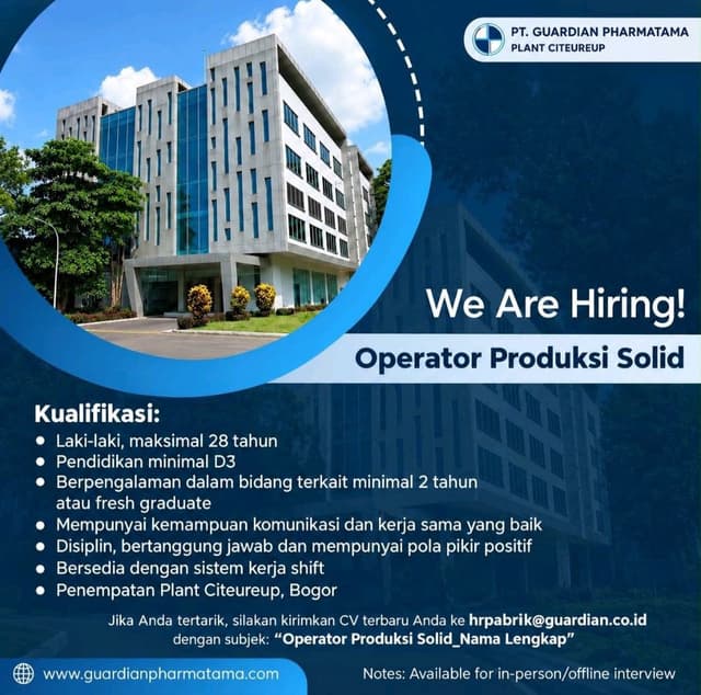 PT. GUARDIAN PHARMATAMA PLANT CITEUREUP