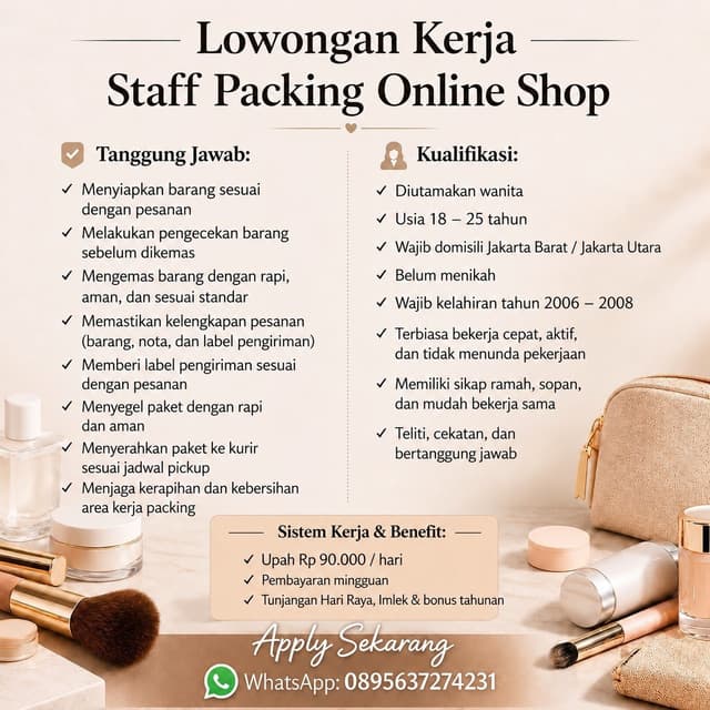 Poster Lowongan
