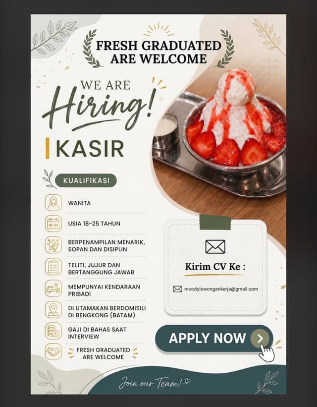 Poster Lowongan
