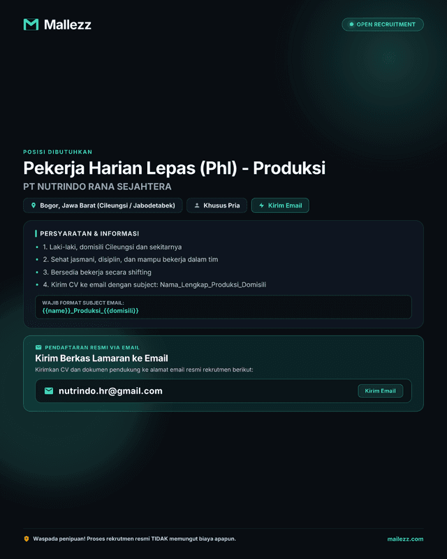 PT NUTRINDO RANA SEJAHTERA