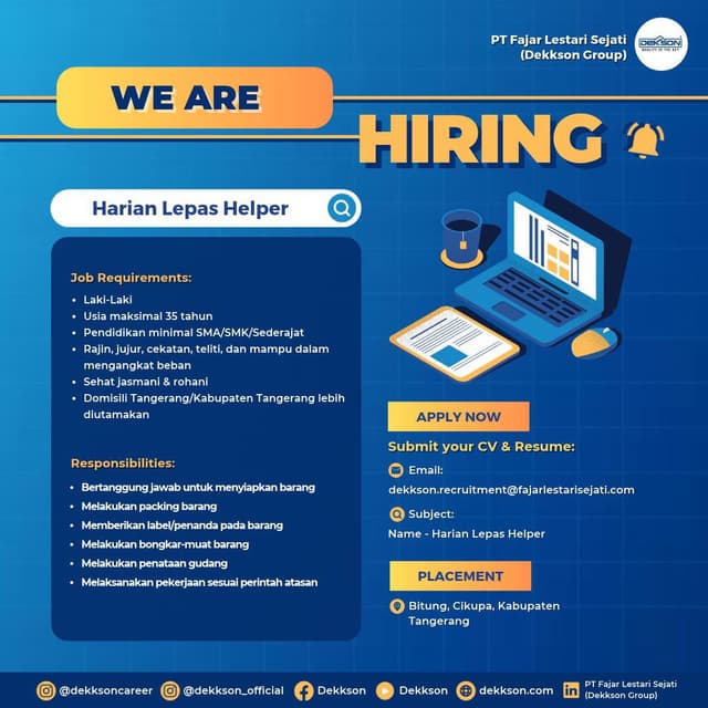 PT Fajar Lestari Sejati (Dekkson Group)
