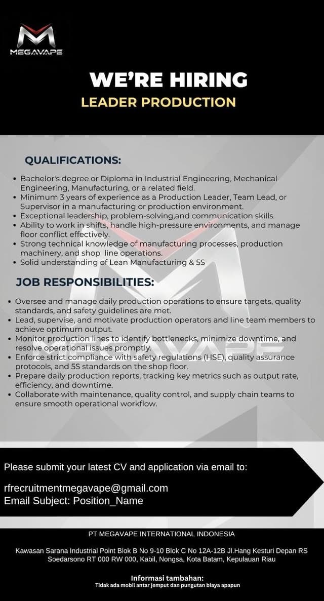 PT MEGAVAPE INTERNATIONAL INDONESIA