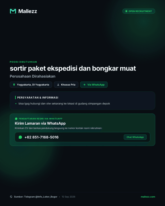 Poster Lowongan